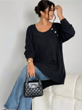 Penningtons Black Cable Knit Sweater